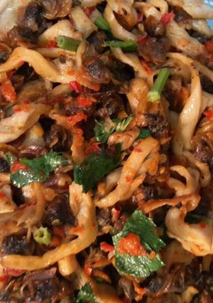 Foto resep Tumis kejam(kerang & jamur)