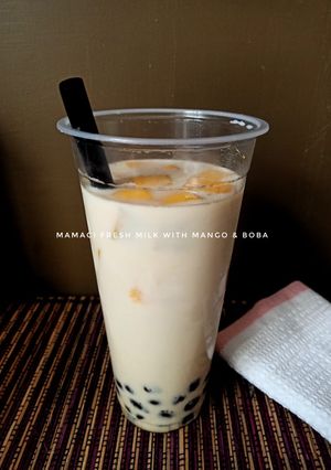 Foto resep Mamaci Fresh Milk With Mango & Boba