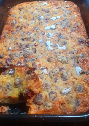 Egyszerű túrós-meggyes-almás recept fotója