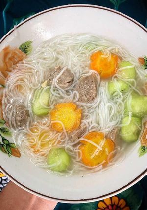 Foto resep Misua bola bola sapi + veggies