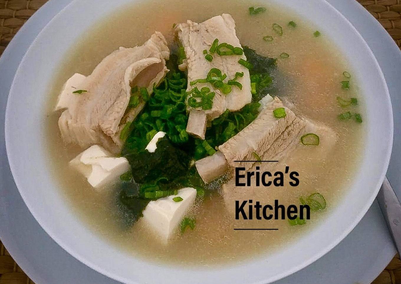 Sop Iga Japanese dengan kaldu miso
