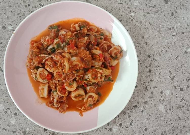 Resep Tumis cumi asin asam pedas yang Menggugah Selera