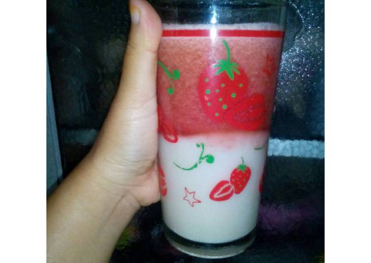 Jus merah putih (terong belanda + tape)
