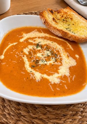 Una foto de Crema de tomate