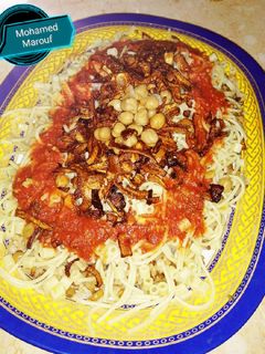 صورة لوصفة كشري مصري 😋