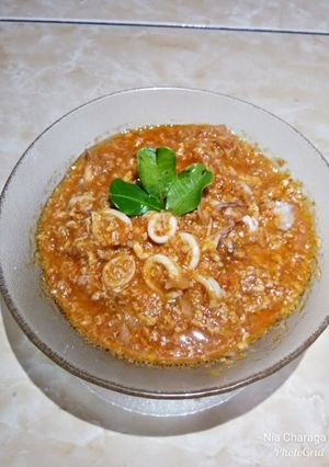 Foto resep Cumi Saos Padang+Telur 🦑🥚🥘😋