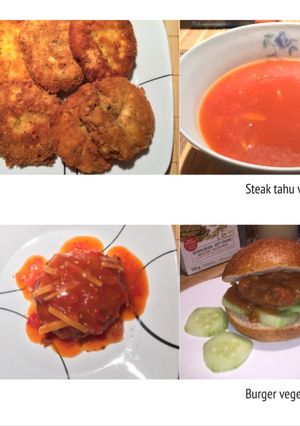 Foto resep Steak Tahu dan Burger Vegetarian