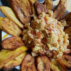 Fried Plantain & Omelette Feast A picture of Fried Plantain & Omelette Feast.