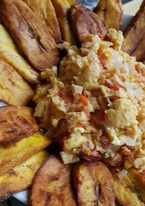 A picture of Fried Plantain & Omelette Feast.