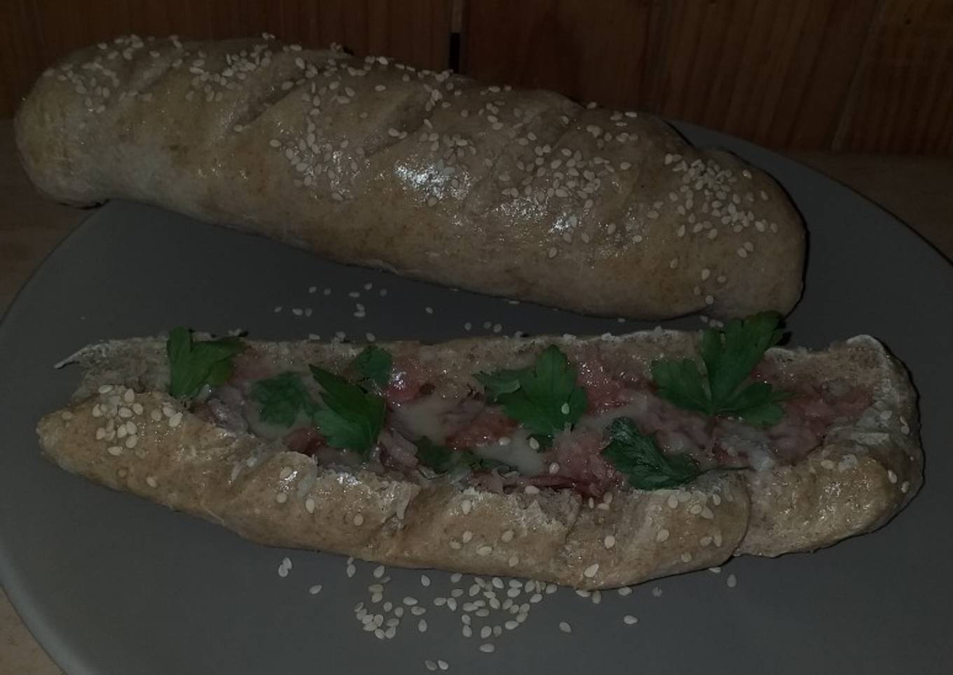 Pan rústico natural (baguette)