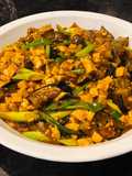Spicy Eggplant Mapo Tofu (un-stir fried Eggplant and Tofu)