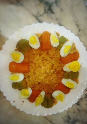 صورة لوصفة ثريدة بالخضر