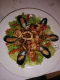 Ensalada tibia de Marisco