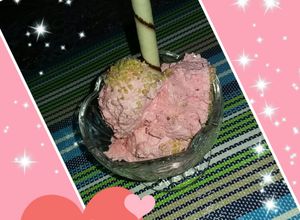 صورة لوصفة ايس كريم بذوق الفرولة🍓🍓🍓
