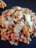 Spatzle di barbabietola e taleggio alle noci
