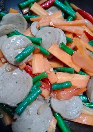 Foto resep Tumis wortel, kacang panjang, baso