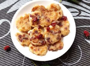 รูปของ กล้วยจี่(Cranberry Banana Dollar Pancake) #ปาร์ตี้ของว่าง