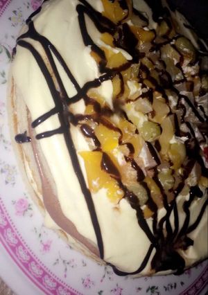 صورة لوصفة كيكه الفواكه السهله
