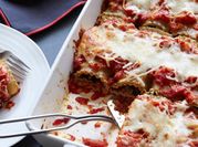 A picture of spinach and mushroom lasagna