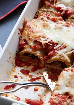 A picture of Portobello Lasagna Rollups.