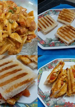 A picture of Tomato Egg Grilled Sandwich.