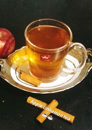 A picture of Apple Cinnamon Tea ☕ 🍎 English breakfast Apple cinnamon Tea.