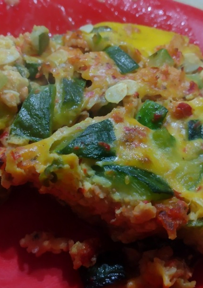 Una foto de Tortilla de zapallito con pollo