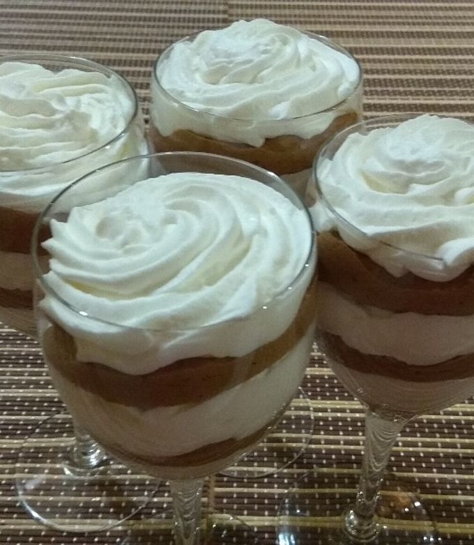 Gesztenyés-csokis pohárkrém (cukormentes) recept fotója