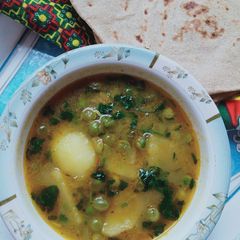 A picture of Aloo matar ka salan.