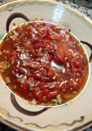 Una foto de Ensalada de pimientos