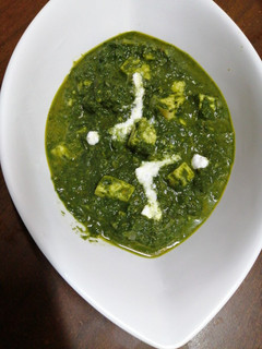 A picture of Palak paneer-cottage cheese in spinach#weekly jikoni.
