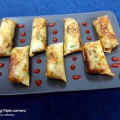 A picture of Chicken spring rolls.