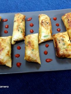 A picture of Chicken spring rolls.