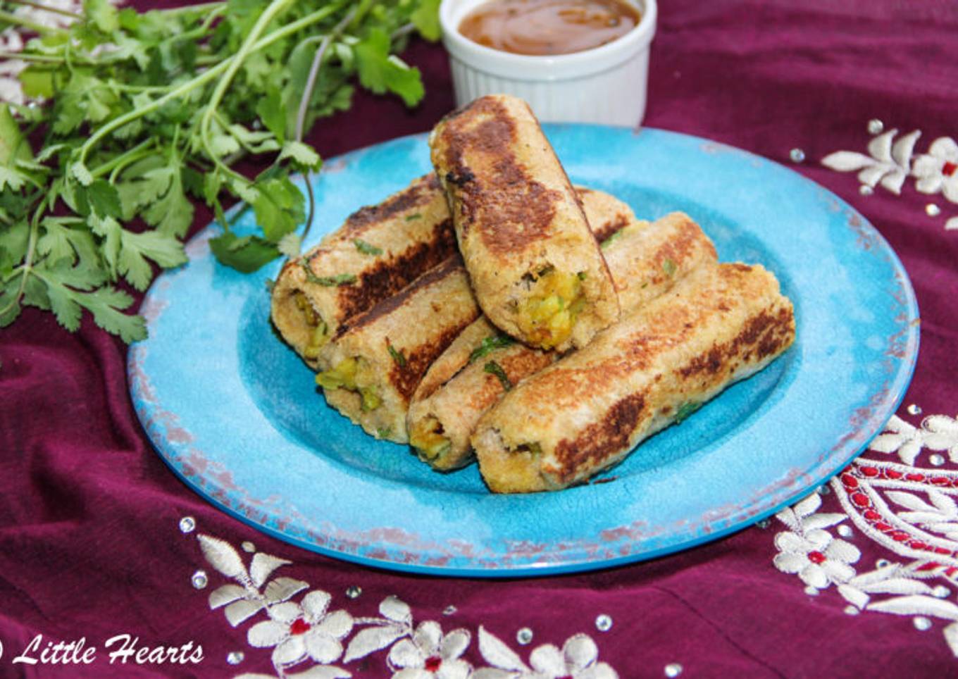 Indian Style Savory Potato Masala French Toast Rollups