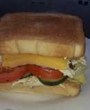 Toasted chicken mayo sandwich