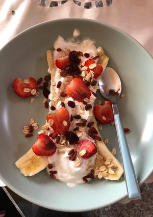 O poză a rețetei Banana split!.