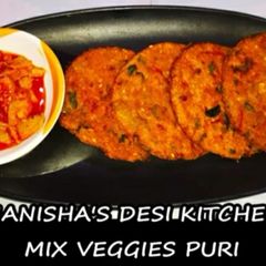 A picture of Methi Beetroot Puri.
