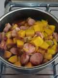 Abóbora com linguiça Toscana