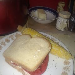 A picture of Midwest Summer Tomato and Sweet Onion Sandwich.