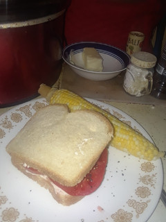 A picture of Midwest Summer Tomato and Sweet Onion Sandwich.