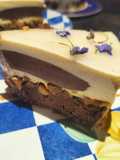 Entremet vanille chocolat et pommes caramélisées