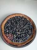 Torta crema e mirtilli