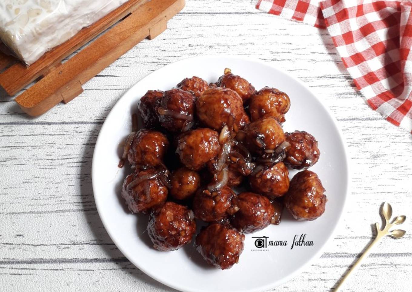Bola tempe saus mentega