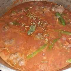 Una foto de Albóndigas en salsa thiaguin