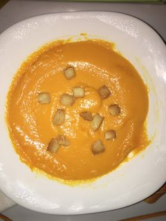 Una foto de Crema de calabaza