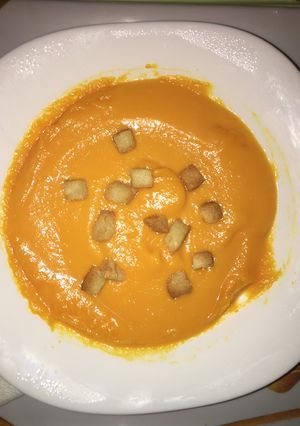 Una foto de Crema de calabaza
