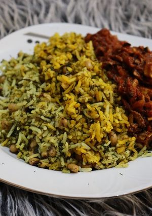 عکسی از دستور لوبیا پلو