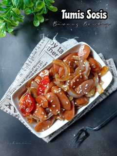 Foto resep Tumis sosis bawang bombay