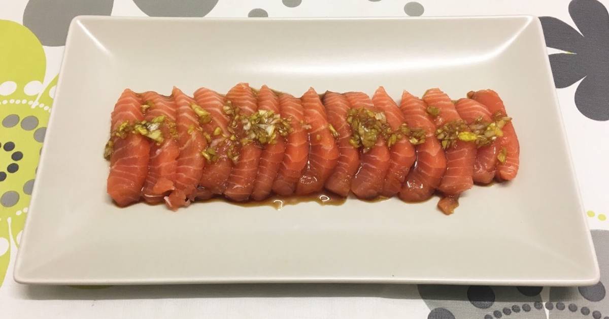 Sashimi de salmón Receta de Recetas para cocinillas- Cookpad