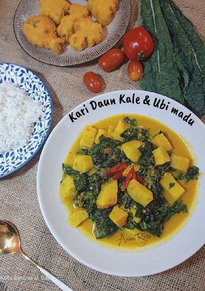Foto resep Kari daun kale dan ubi madu